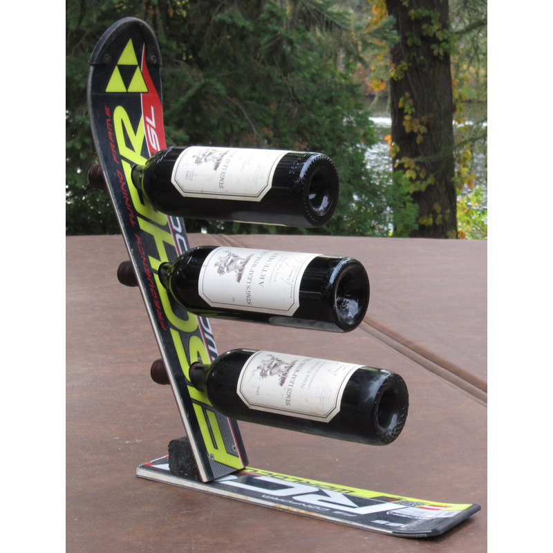 Ski wine bottle holder sale